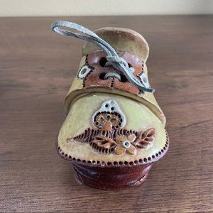 Vintage Signed Terra Cotta Shoe Planter